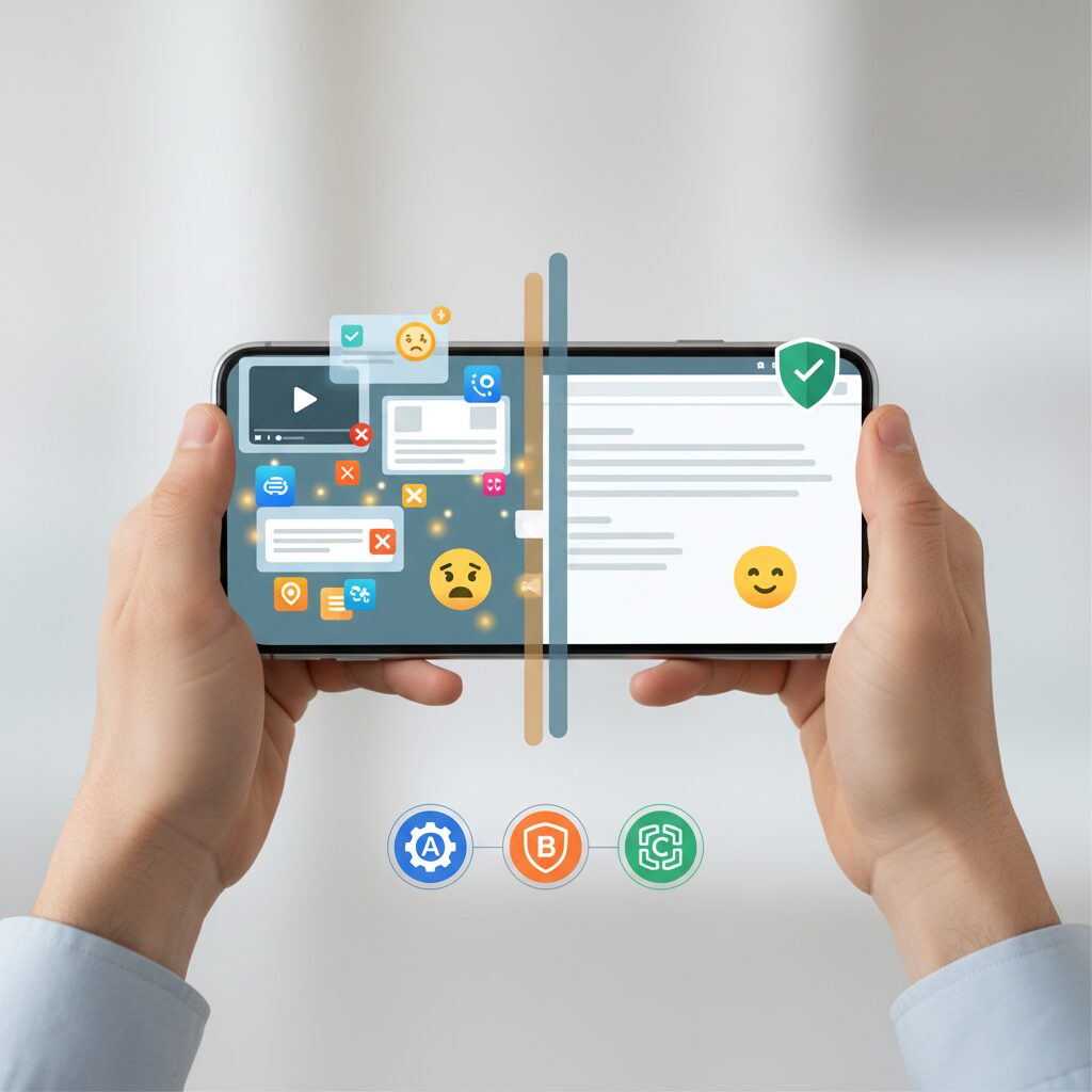 主要なスマホ向け広告ブロックツールの特徴と違い のイメージ