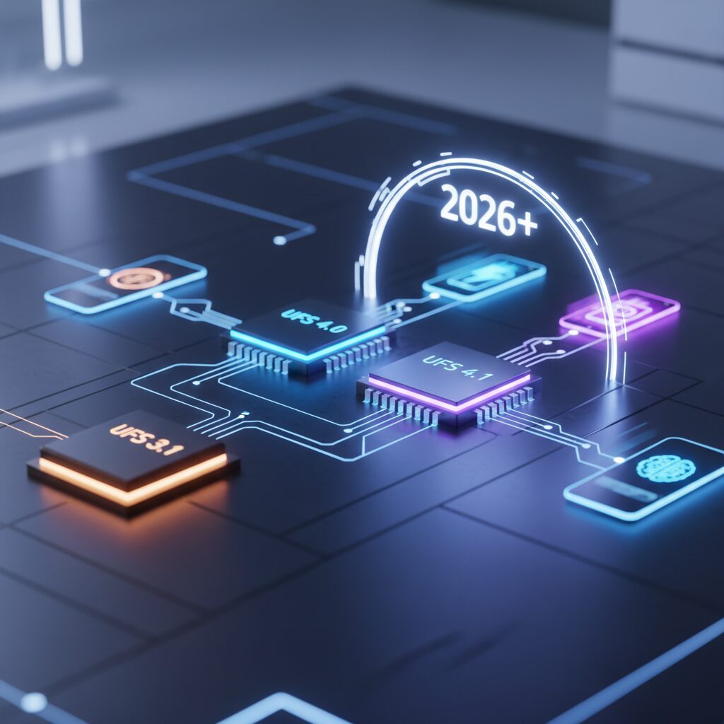 UFS規格の進化とUFS 4.0／4.1の立ち位置 のイメージ