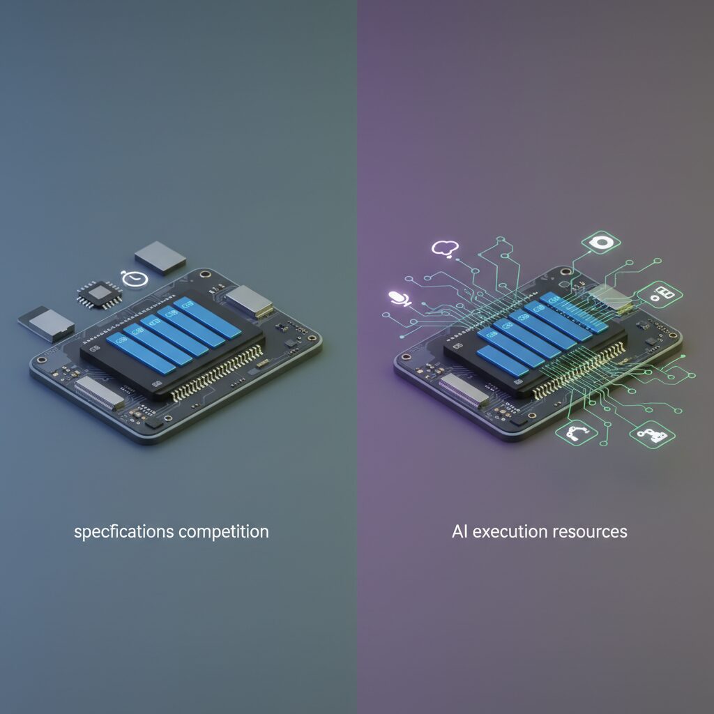 スペック競争からAI実行資源へと変わるRAMの役割 のイメージ