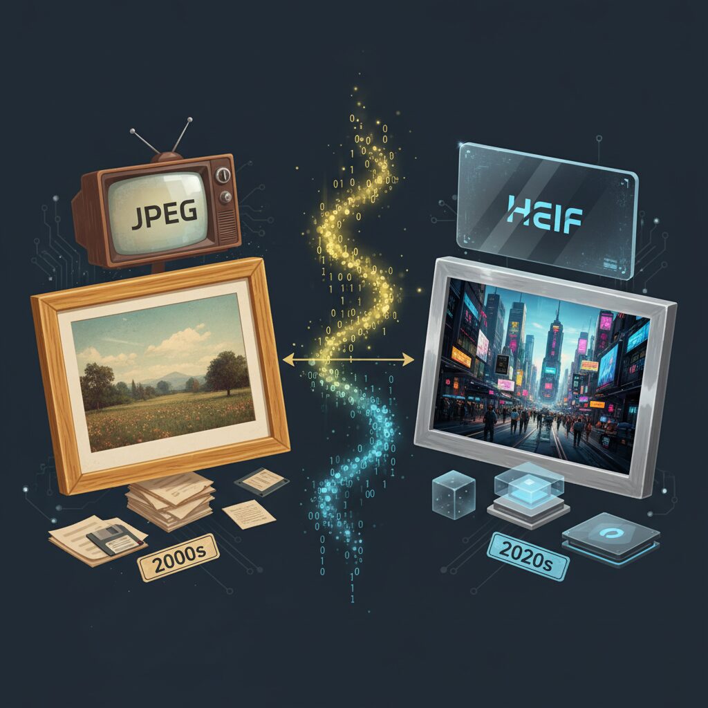 JPEGとHEIFの技術的な違いを根本から理解する のイメージ