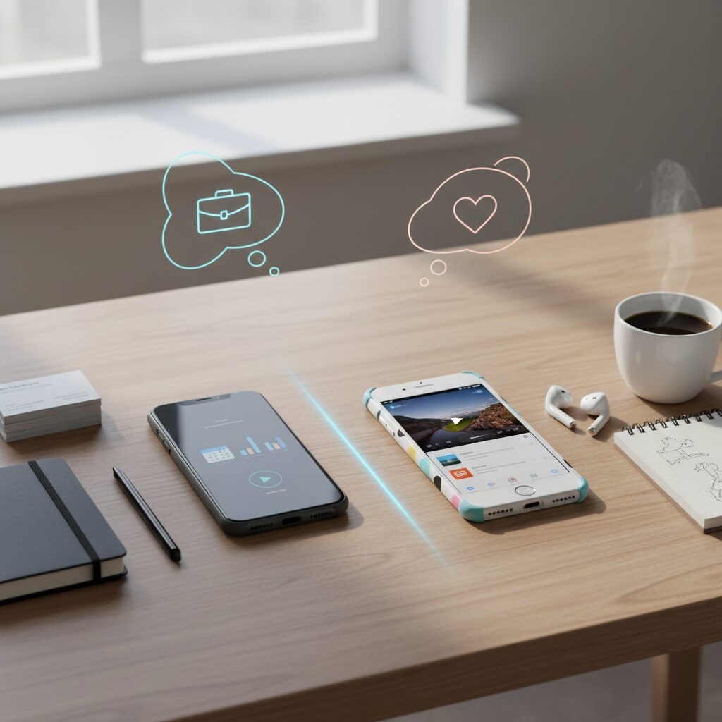 ビジネスとプライベートを分ける2台運用のメリット のイメージ