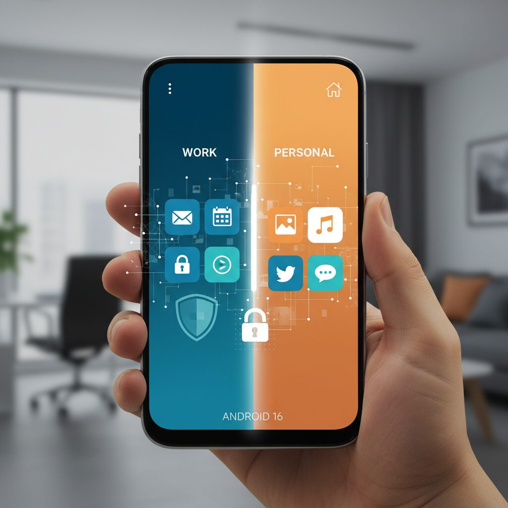 ワークプロファイルの基本構造と仕事と私用の分離の仕組み のイメージ
