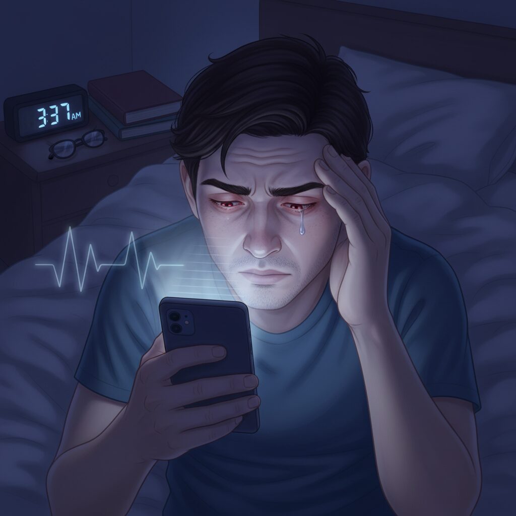 医学研究から見るフリッカーと眼精疲労・ドライアイの関係 のイメージ