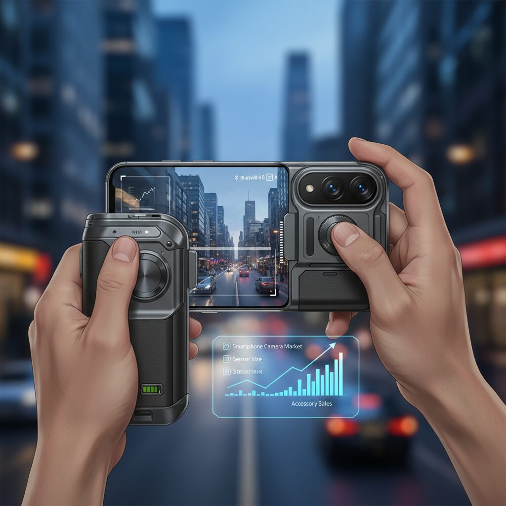 拡大するカメラアクセサリ市場とスマホセンサー進化の関係 のイメージ