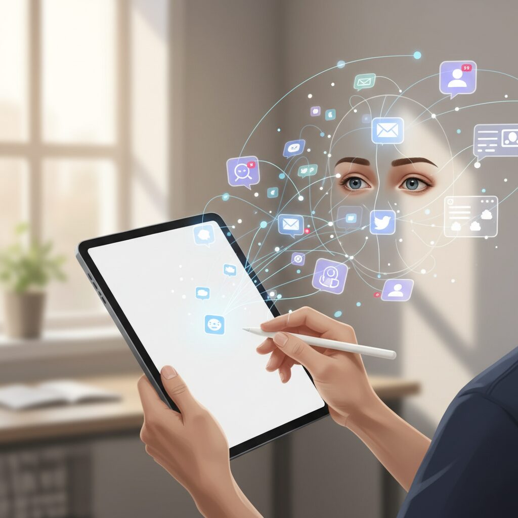 集中力を奪う通知とアテンション分散の問題 のイメージ