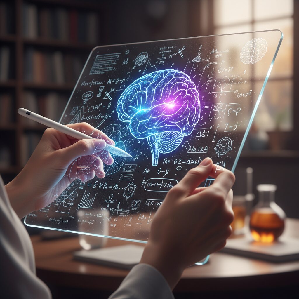 脳科学が示す手書きの認知的メリット のイメージ