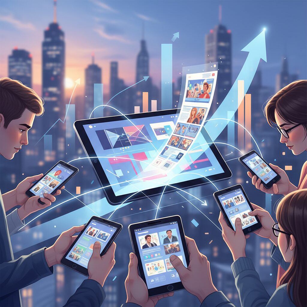 電子コミックとWebtoonが牽引する市場構造 のイメージ