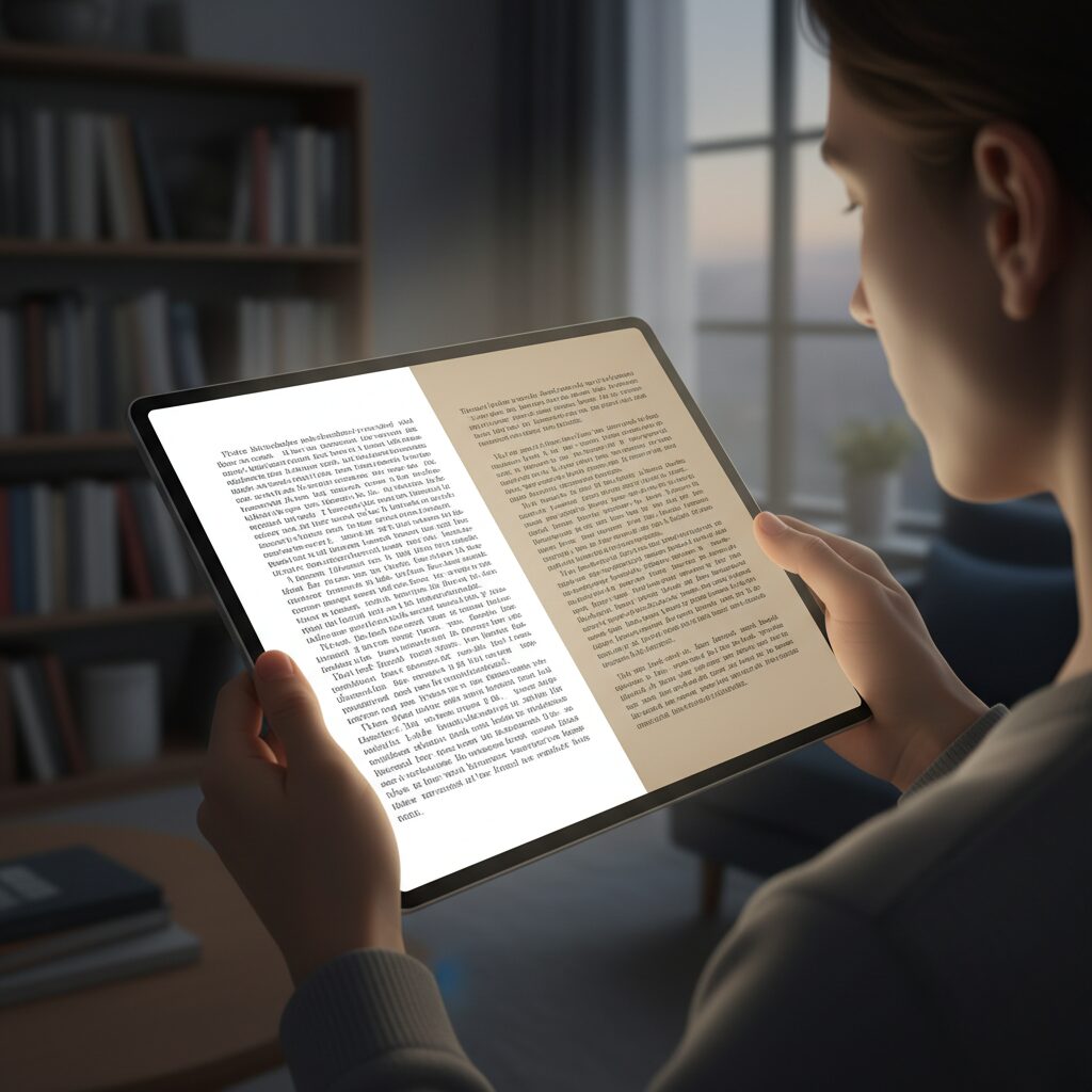 高輝度・高コントラストが読みやすさに与える影響 のイメージ