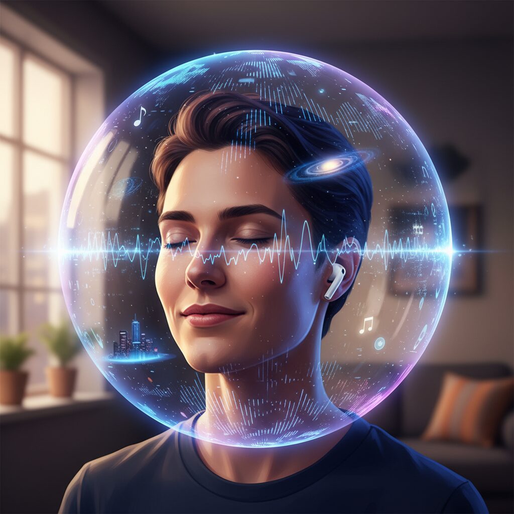 人間の聴覚と空間認知の仕組み のイメージ