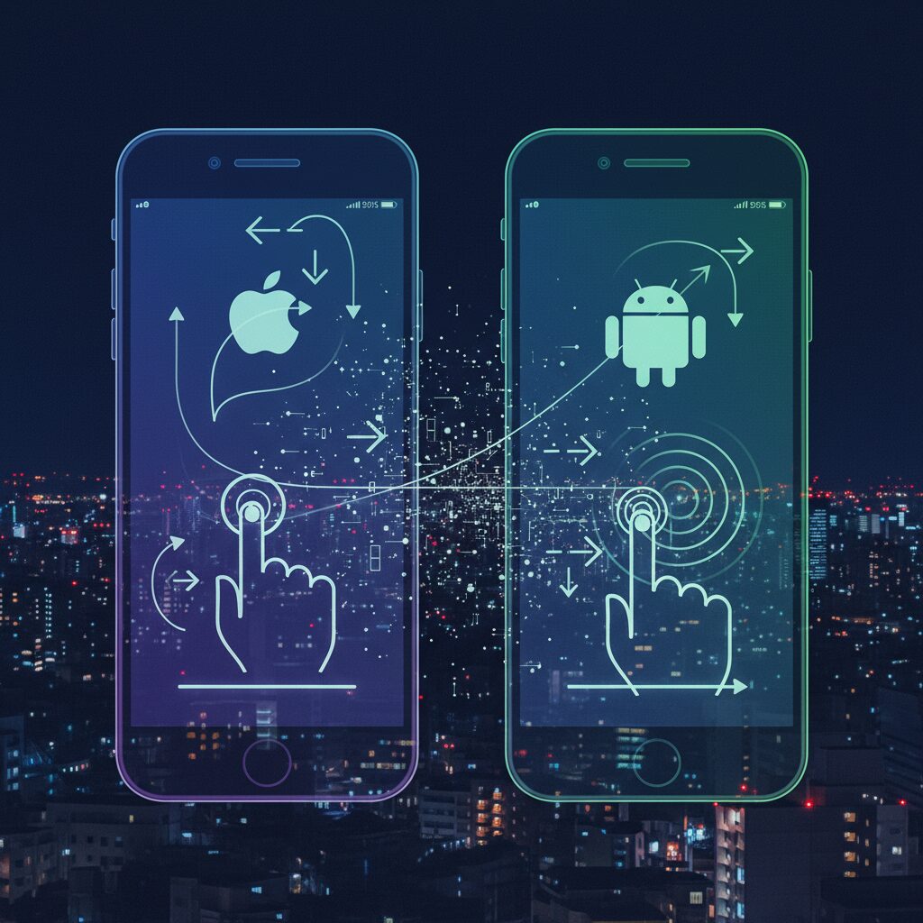 iOSとAndroidが拮抗する日本市場ならではの操作文化 のイメージ