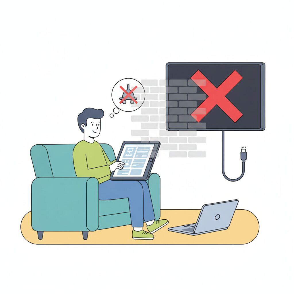 USB-C映像出力非対応という最大の壁 のイメージ