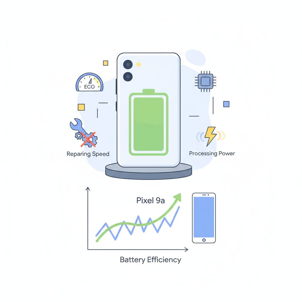ベンチマークが示すPixel 9aの電力効率 のイメージ
