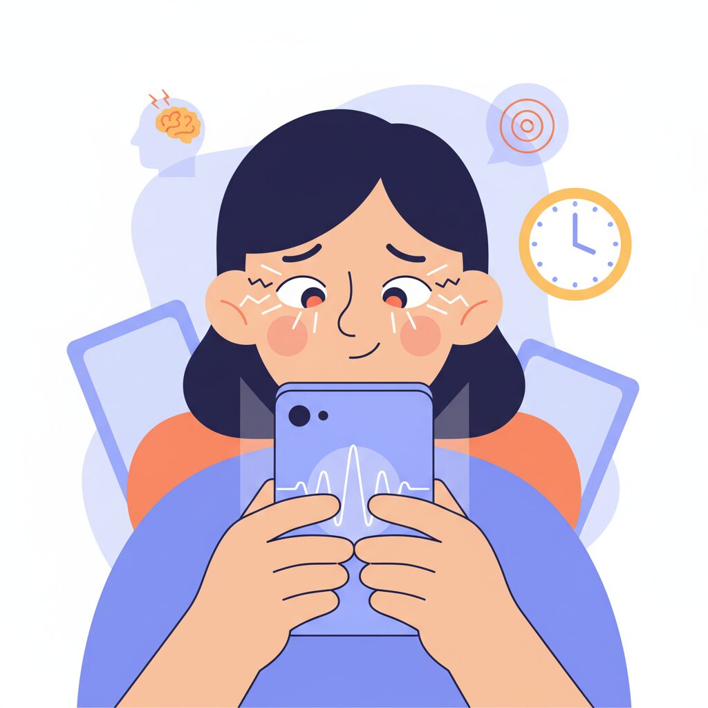 PWM調光とは何か、なぜ目が疲れるのか のイメージ