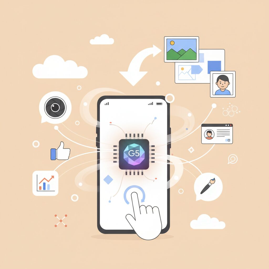 Tensor G5の進化が画像生成体験に与える影響 のイメージ