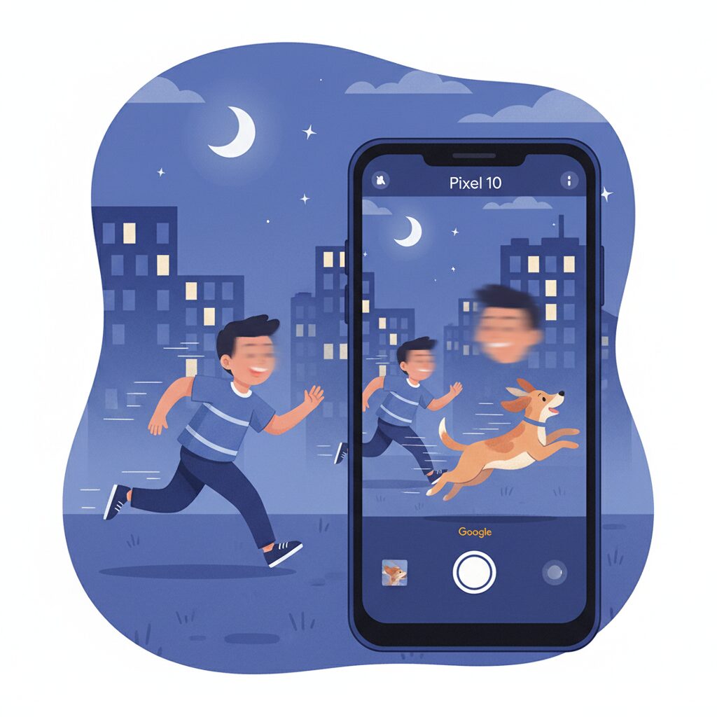 夜景で動体がブレる根本原因とFace Unblurの限界 のイメージ