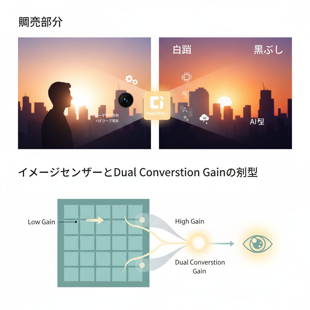 イメージセンサーとDual Conversion Gainの役割 のイメージ