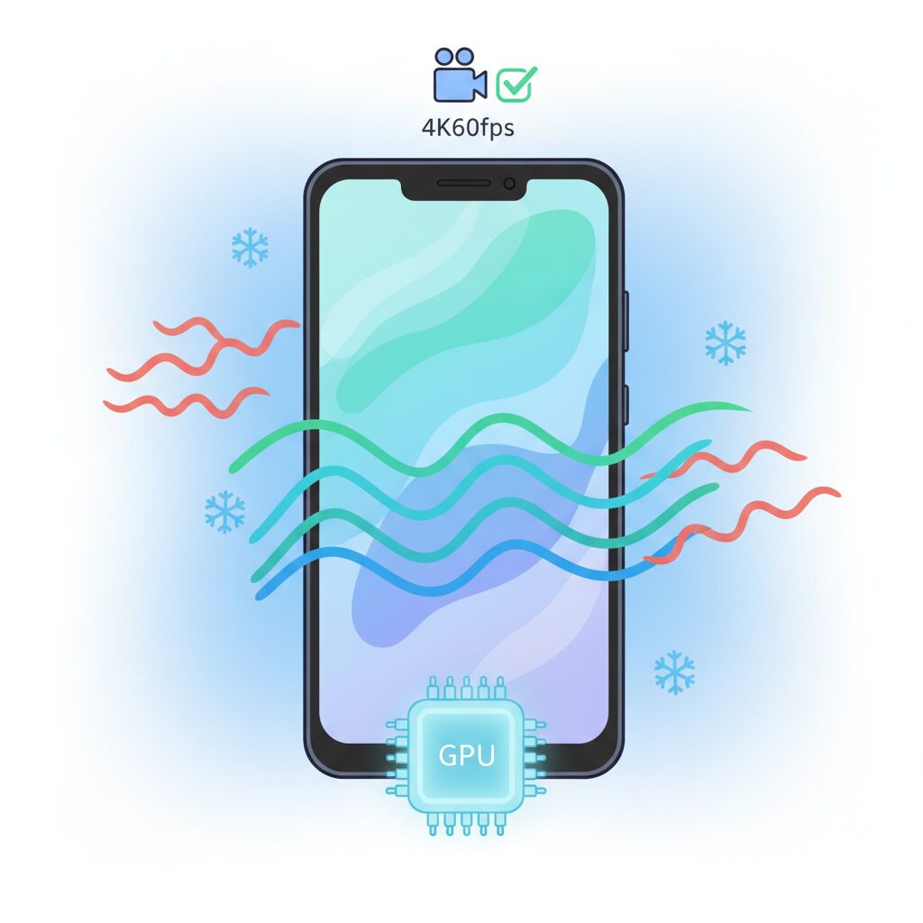 GPU刷新が動画撮影時の発熱に与える影響 のイメージ