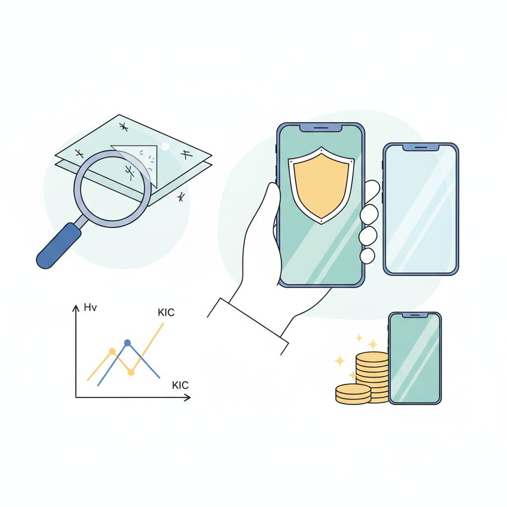 ビッカース硬度と破壊靭性から見る本当の強さ のイメージ