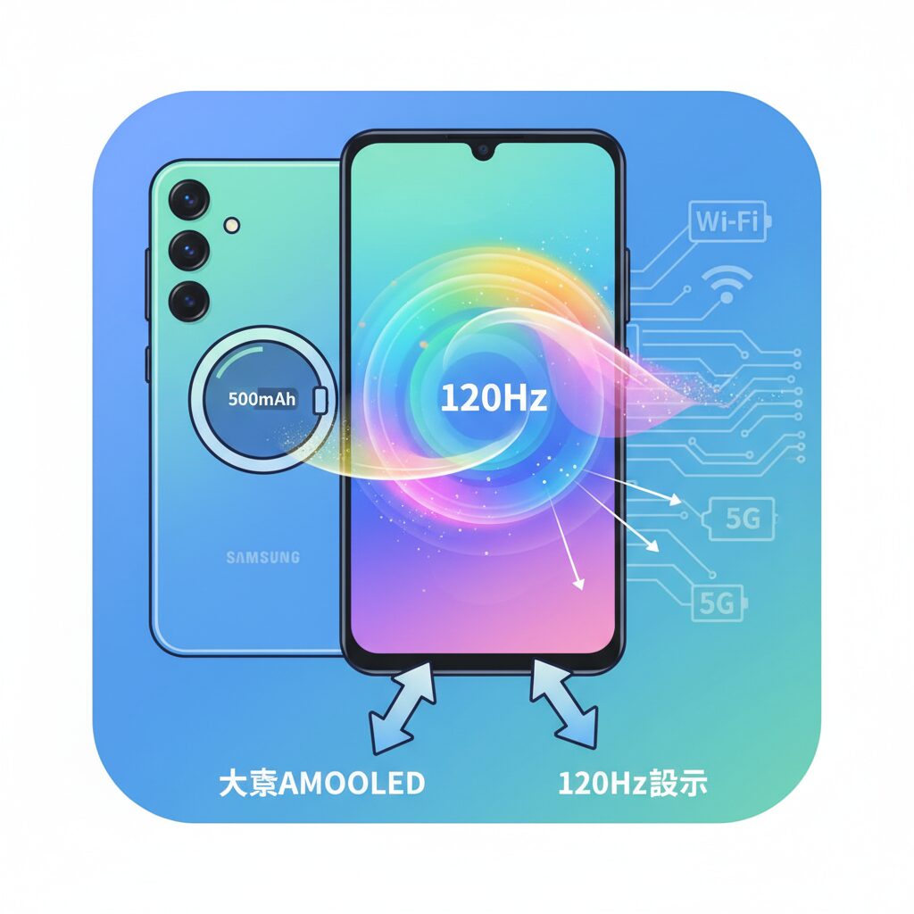 大型AMOLEDと120Hz表示が生む電力消費の現実 のイメージ