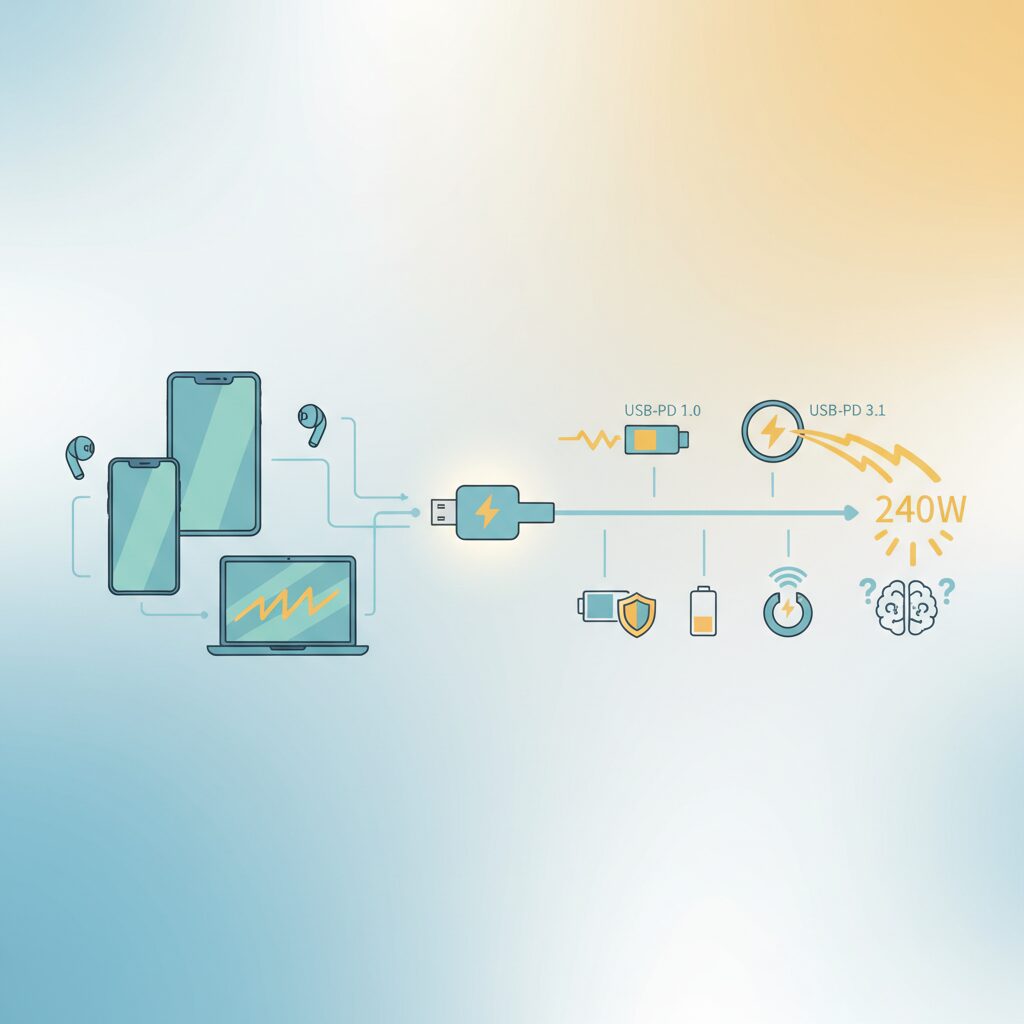 USB Power Deliveryの基本と進化の歴史 のイメージ