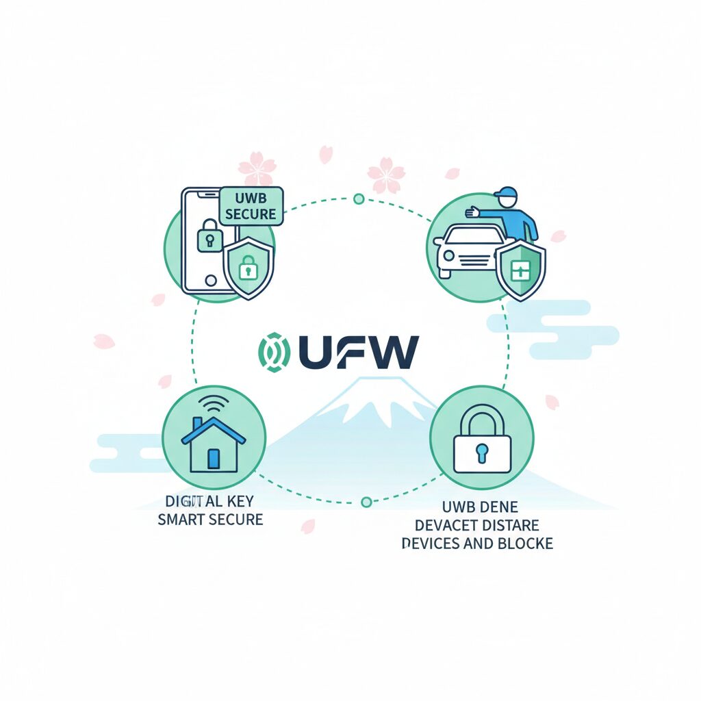 リレーアタックを防ぐUWBのセキュリティ性能 のイメージ