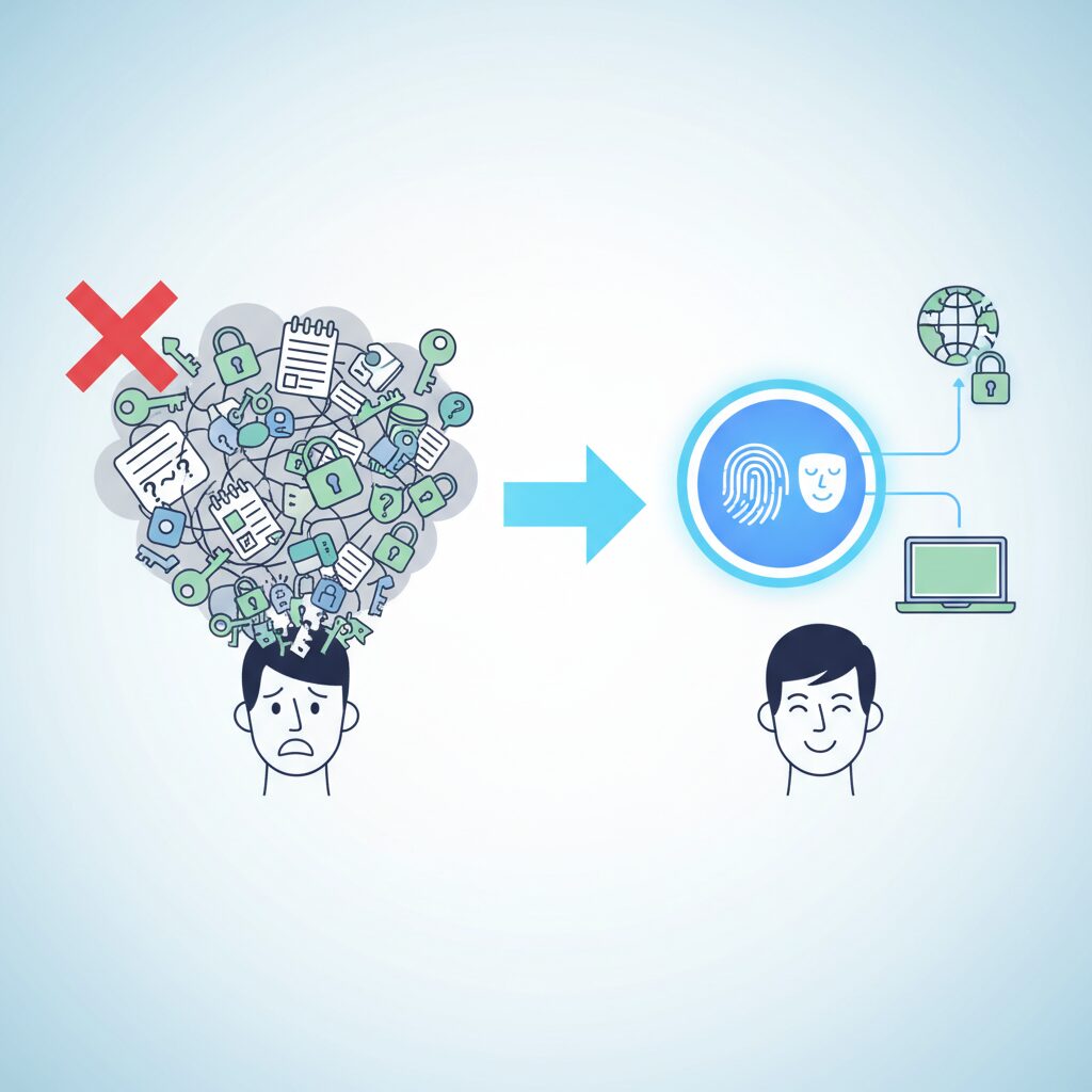パスキーとは何か？従来認証との決定的な違い のイメージ