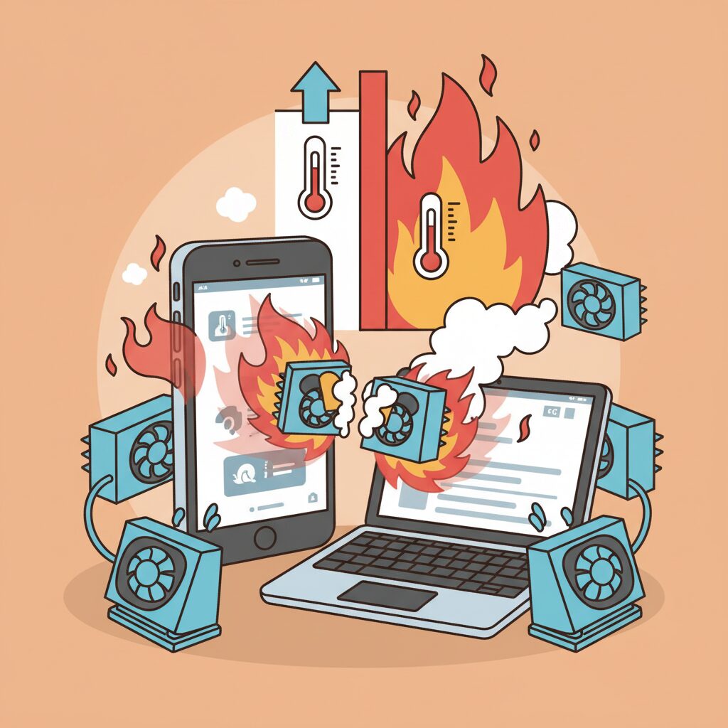 性能向上とともに深刻化する熱の壁 のイメージ