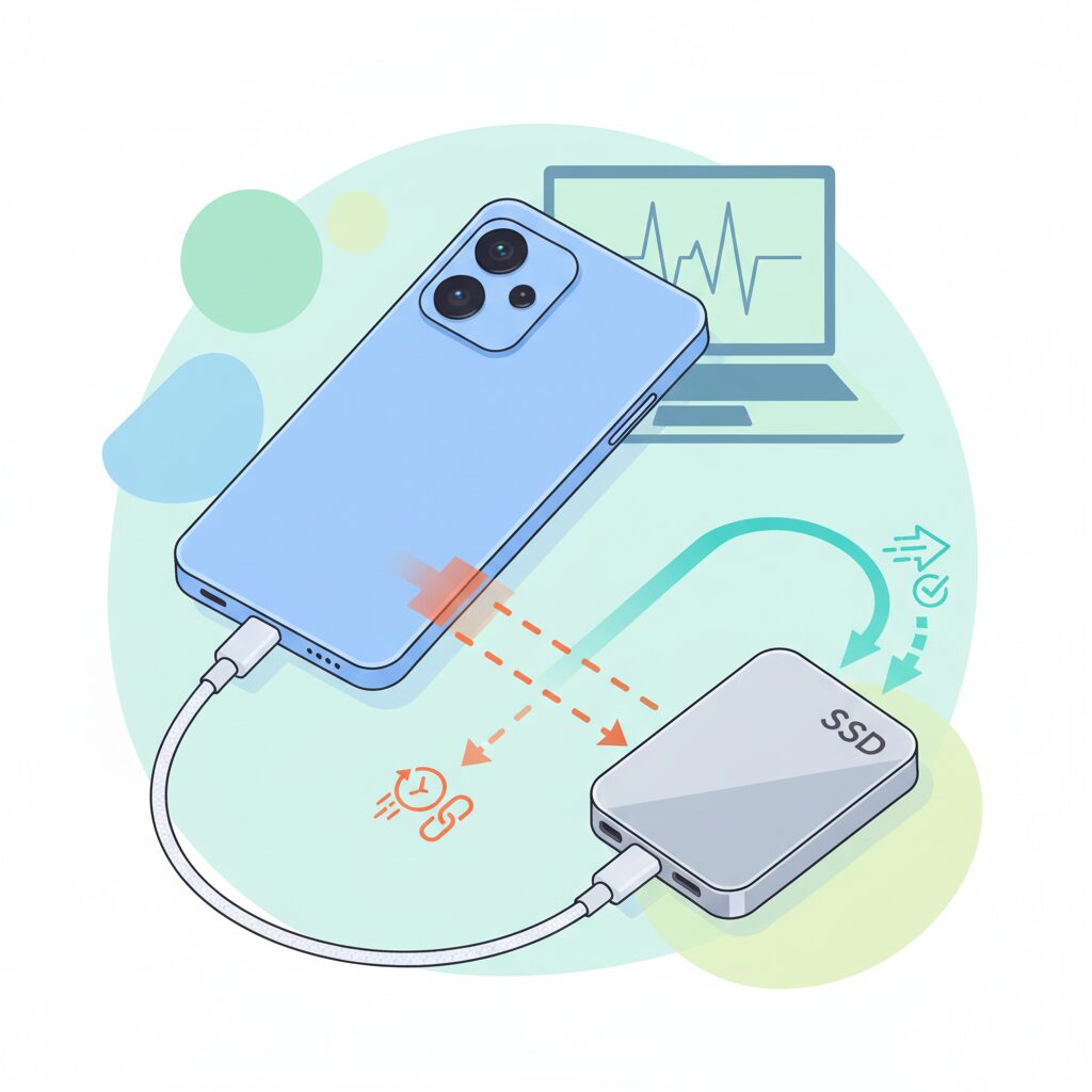 USB-Cポートの仕様と実際のデータ転送速度 のイメージ