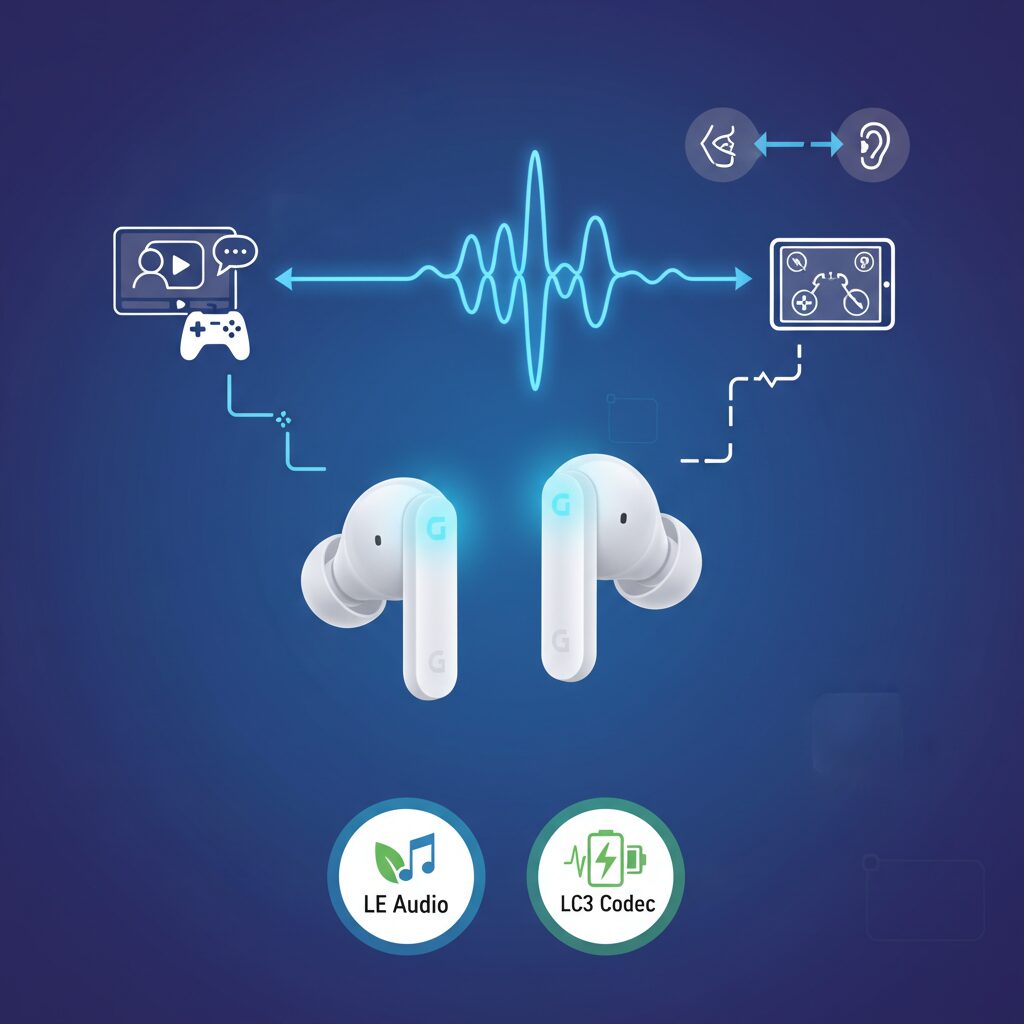 LE AudioとLC3コーデックが実現する音質と省電力 のイメージ