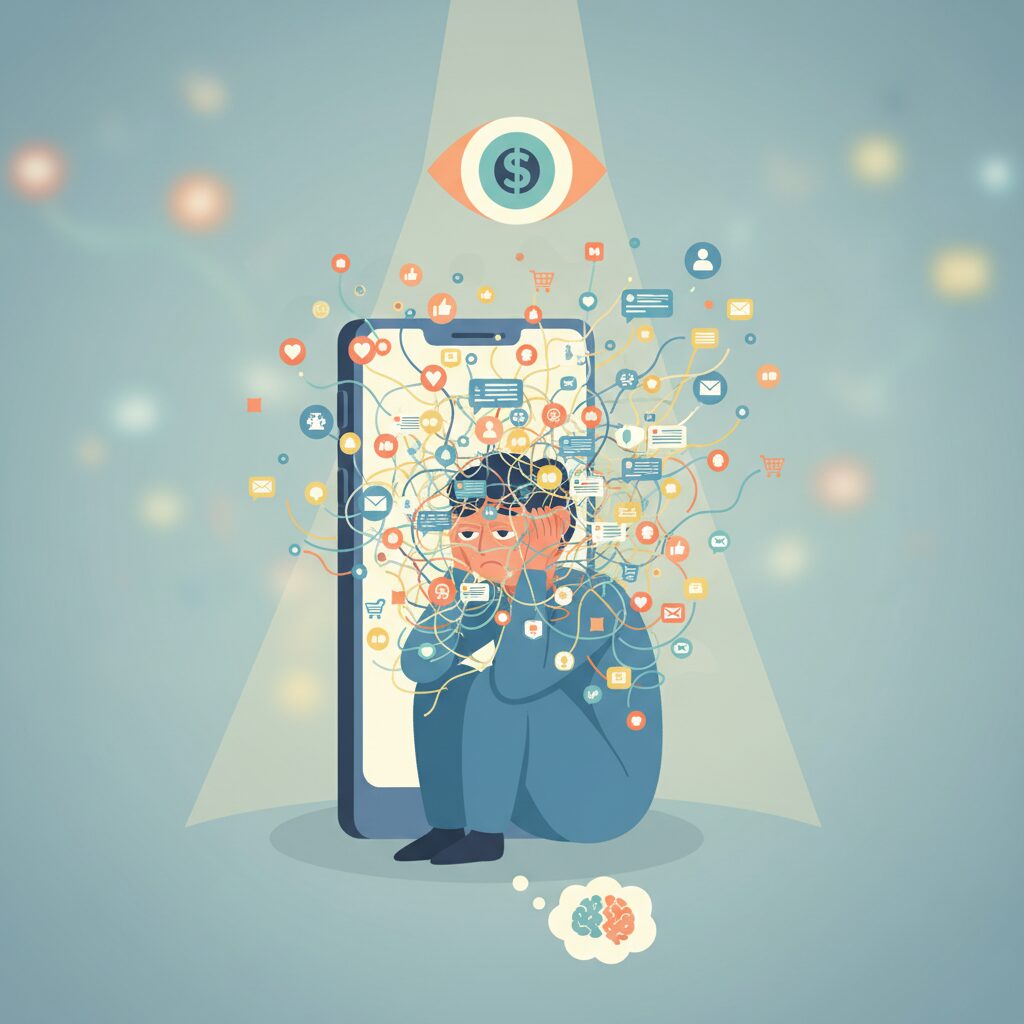 アテンション・エコノミーが生む通知過多の構造 のイメージ