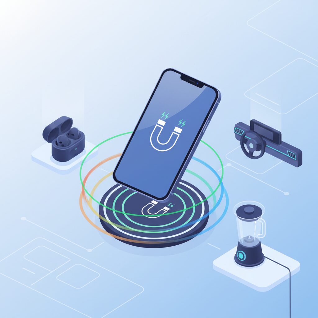 Qi2規格の中核をなすMagnetic Power Profileの仕組み のイメージ