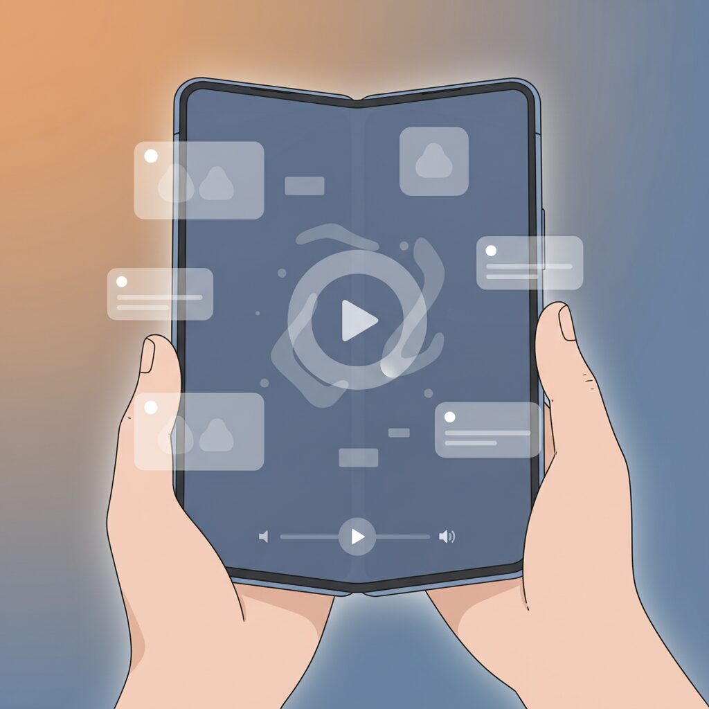 筐体デザインと重量が動画視聴体験に与える影響 のイメージ
