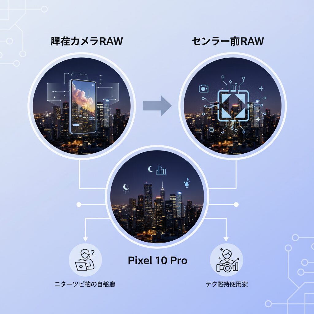 純正カメラRAWとセンサー直RAWの決定的な違い のイメージ
