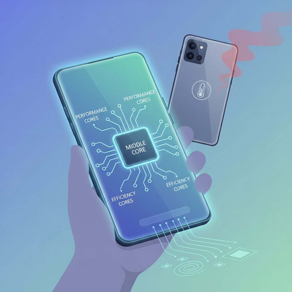 CPU構成とミドルコア重視の熱戦略 のイメージ
