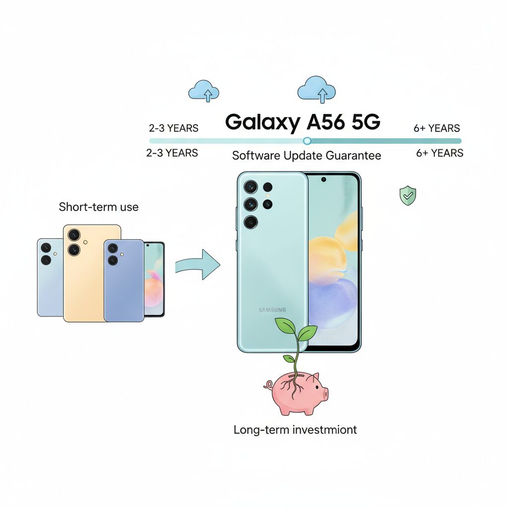 Galaxy Aシリーズの進化とA56の戦略的ポジション のイメージ