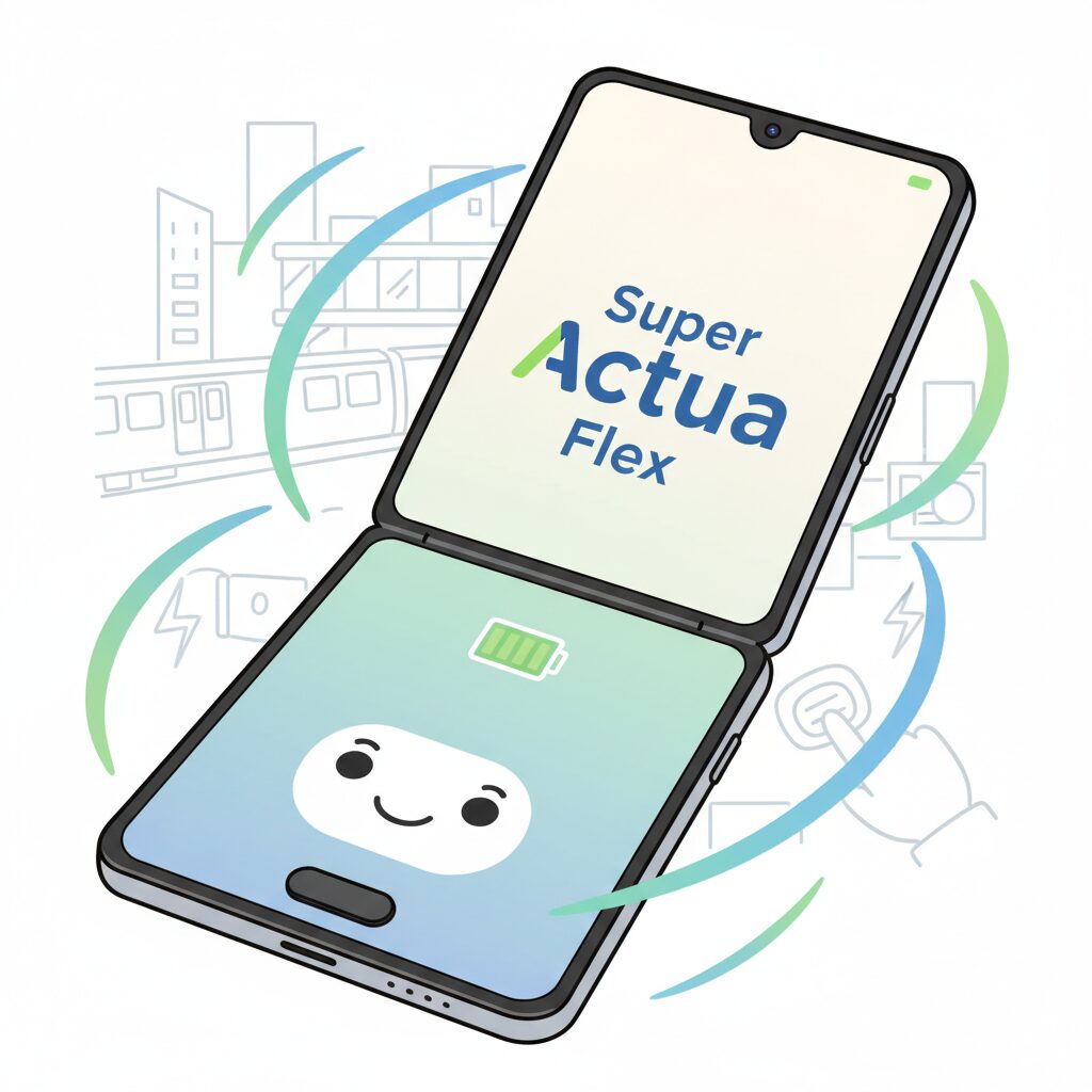 Super Actua FlexディスプレイとLTPOの省電力効果 のイメージ