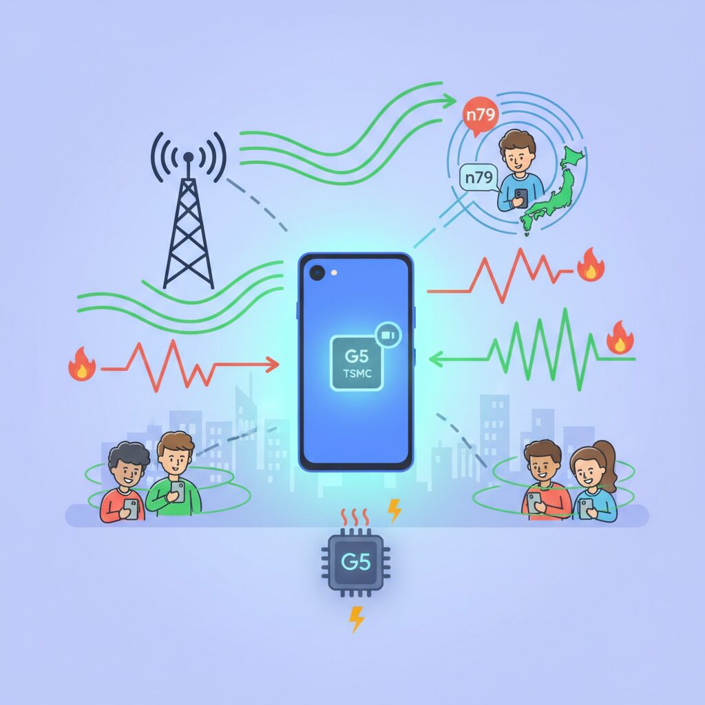 TSMC製Tensor G5がもたらす発熱と電力効率の変化 のイメージ