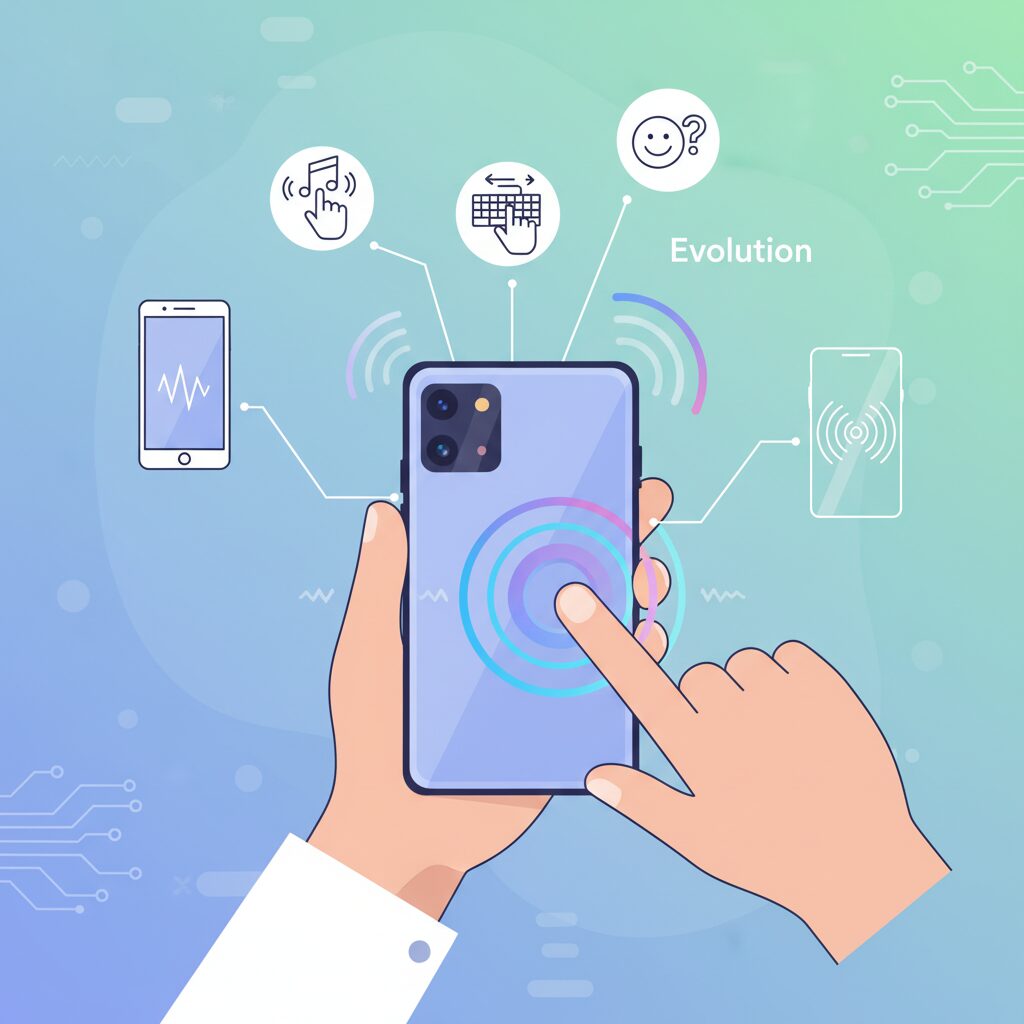 スマートフォンにおける触覚フィードバックの進化 のイメージ