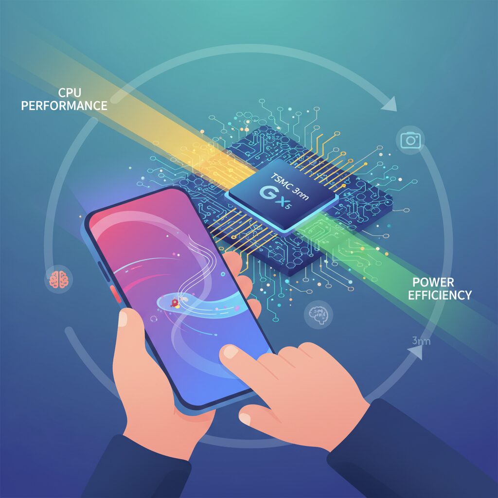 TSMC 3nmプロセスがもたらすCPU性能と電力効率の進化 のイメージ