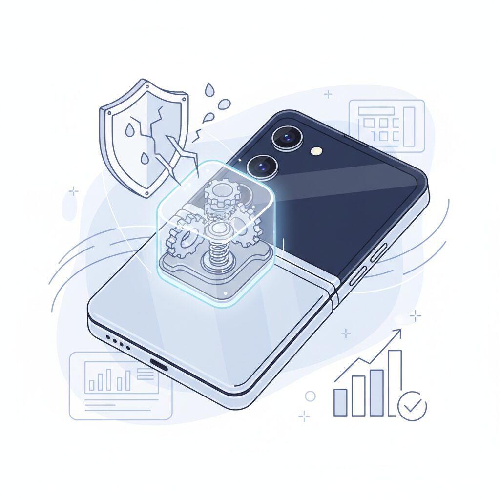 Galaxy Z Flip7に採用された新ヒンジの設計思想 のイメージ