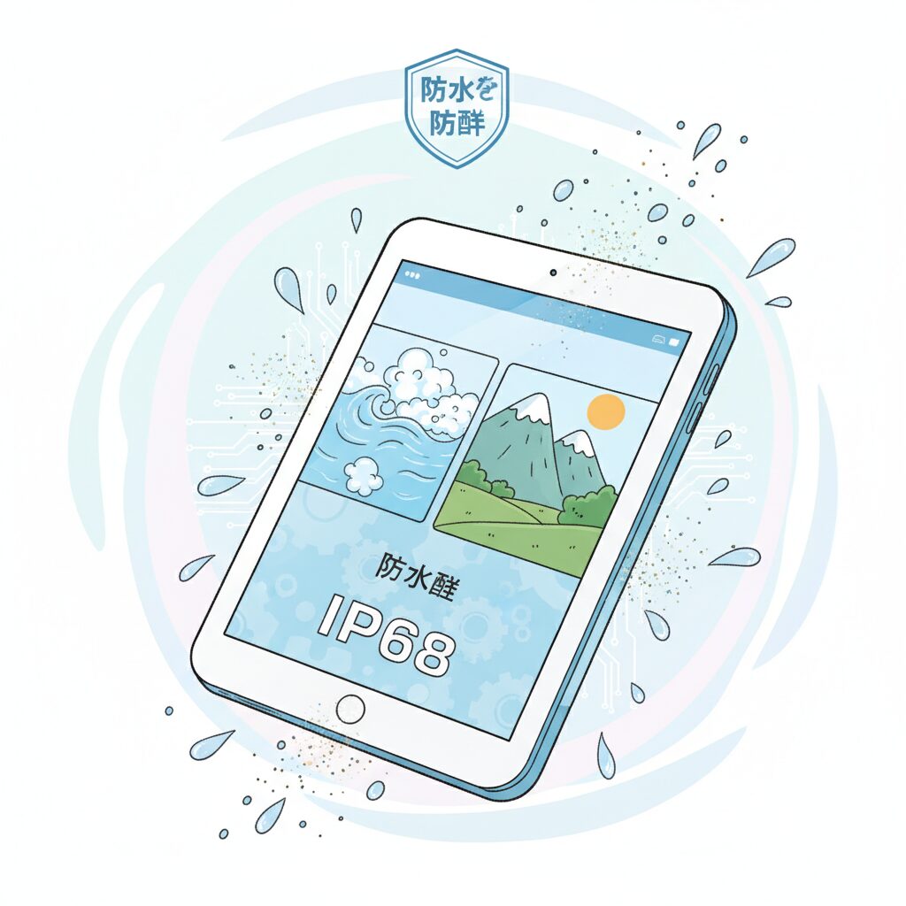 IP68防水防塵の技術的意味とタブレットでの難易度 のイメージ