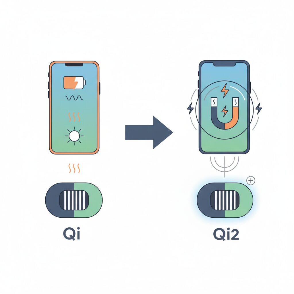 Qi2規格とは何か、従来Qiとの決定的な違い のイメージ