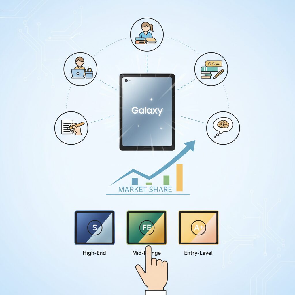 Galaxyタブレットが日本市場で存在感を高めた理由 のイメージ