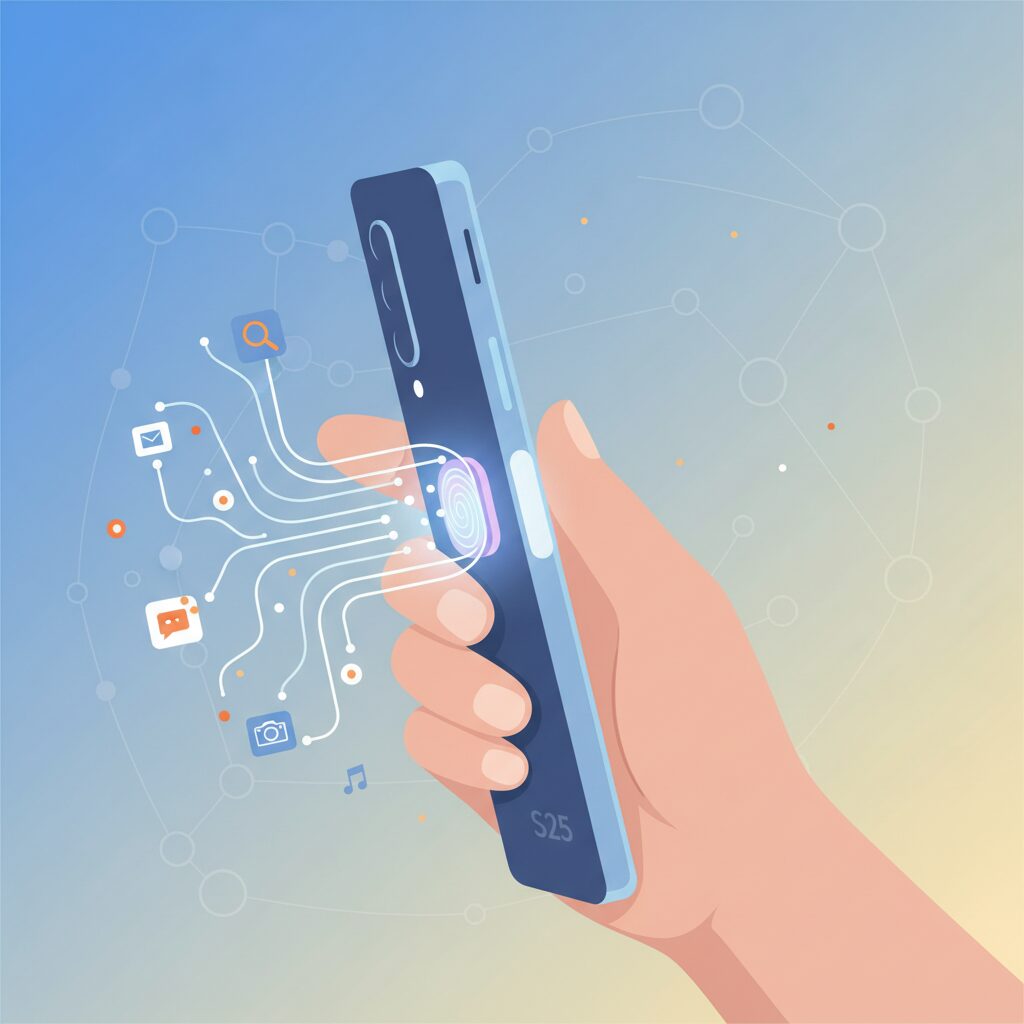 Galaxy S25におけるAIサイドボタンの基本コンセプト のイメージ
