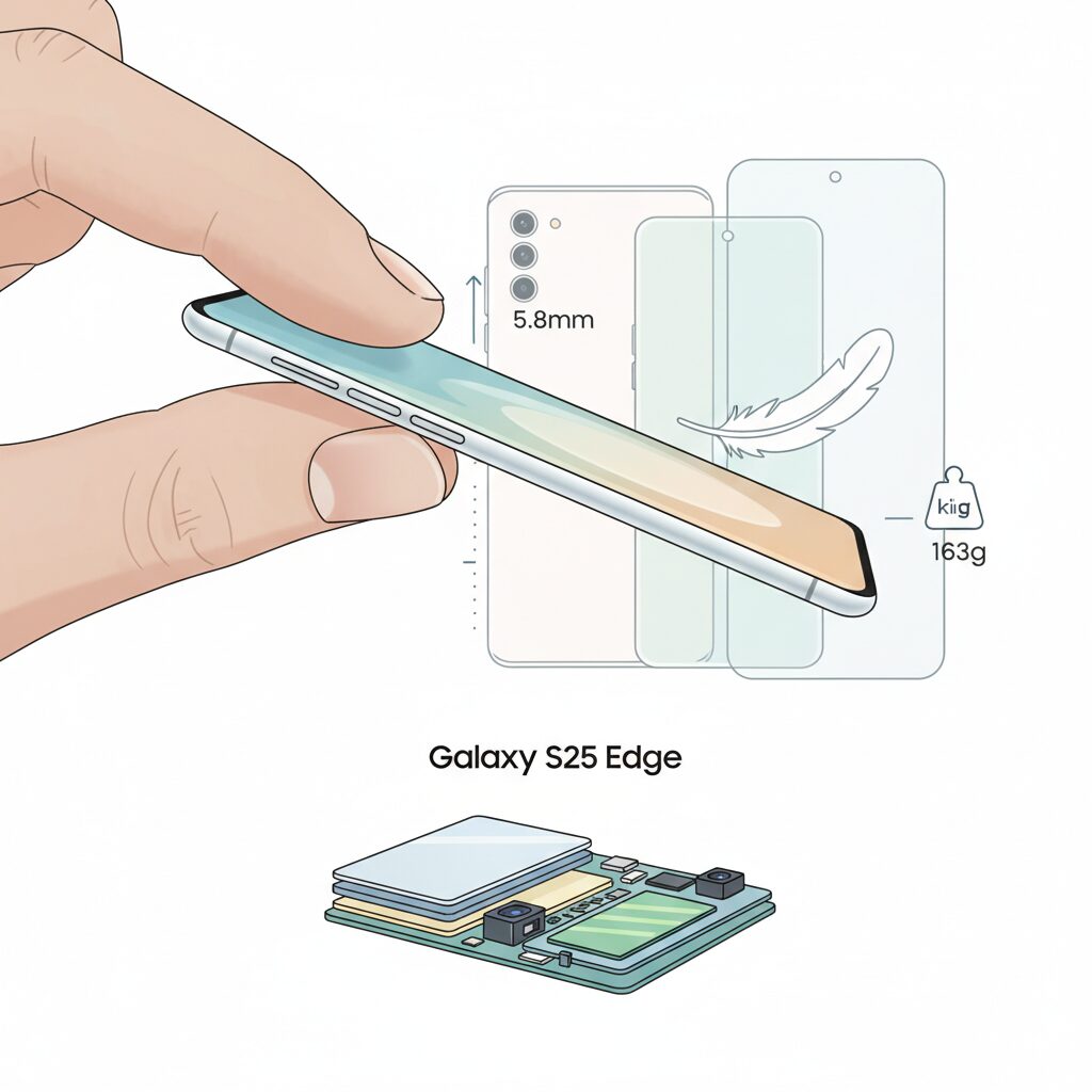 Galaxy S25 Edgeの基本スペックと5.8mmが持つ意味 のイメージ