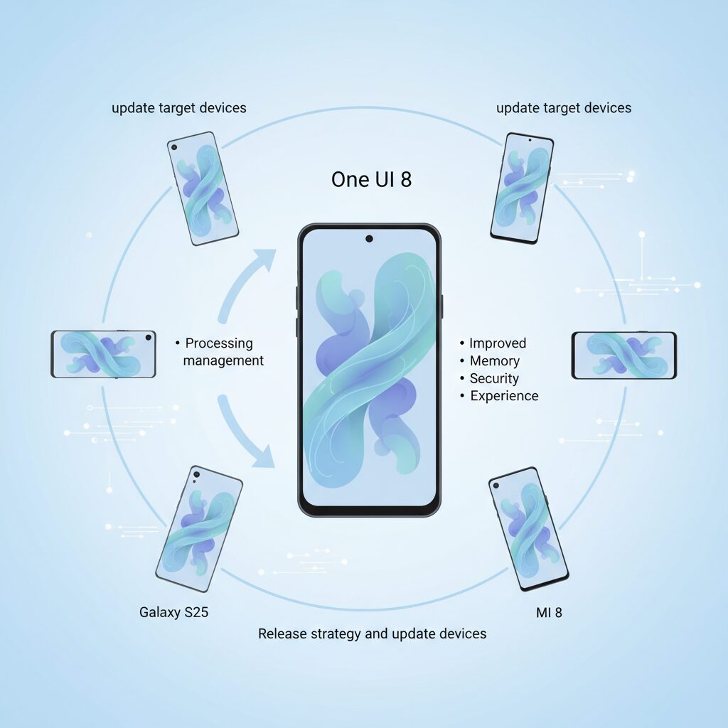 One UI 8のリリース戦略とアップデート対象端末 のイメージ
