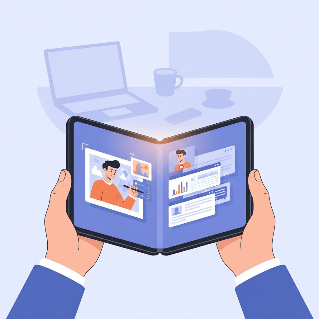 8インチ大画面が生む没入感と作業領域の変化 のイメージ