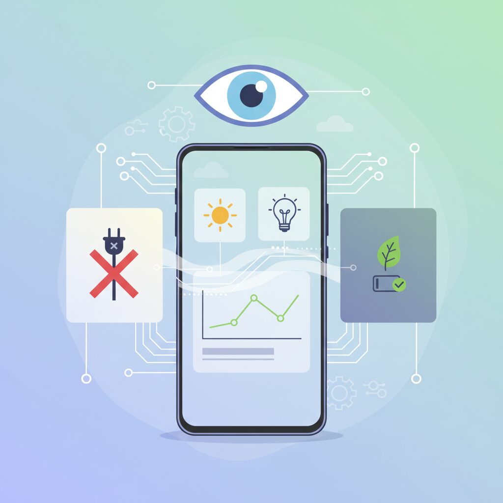 ディスプレイ技術と消費電力の関係 のイメージ