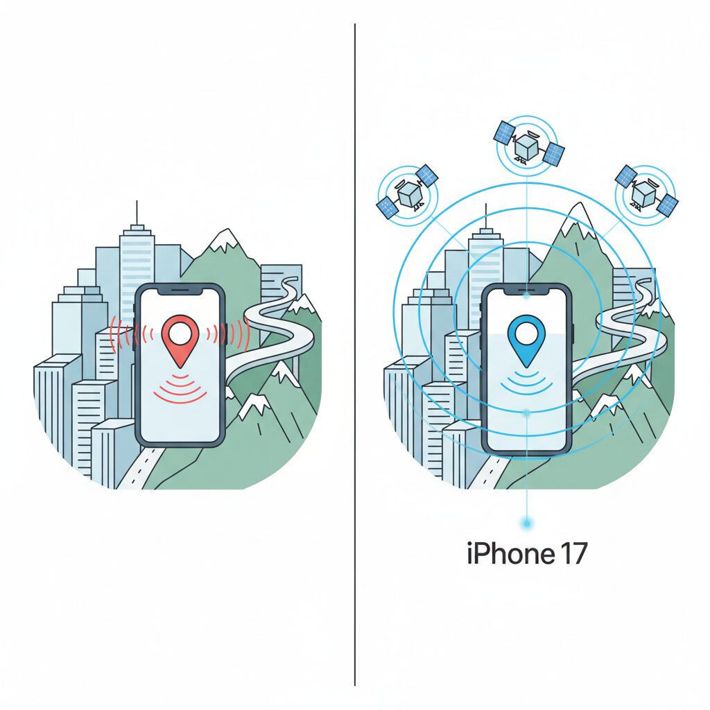 iPhone 17で全モデル標準化された測位性能の意味 のイメージ
