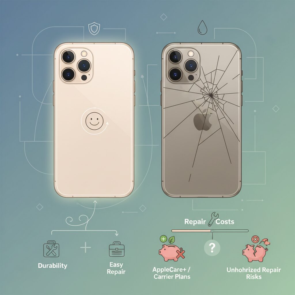 筐体素材の違いが画面破損に与える影響 のイメージ